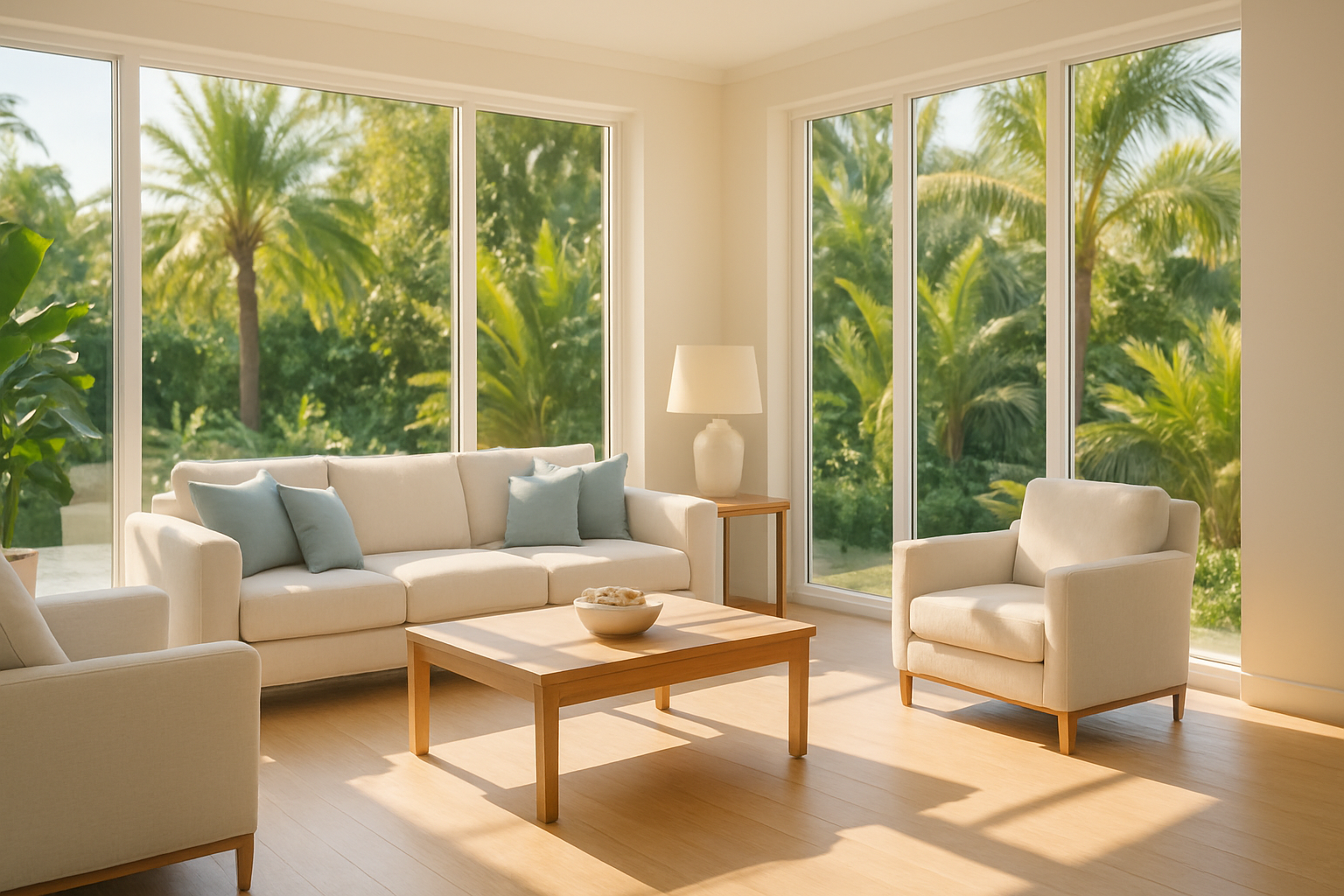 Bright Tampa home interior flooded with natural light through spotlessly clean windows — professional window cleaning Tampa results