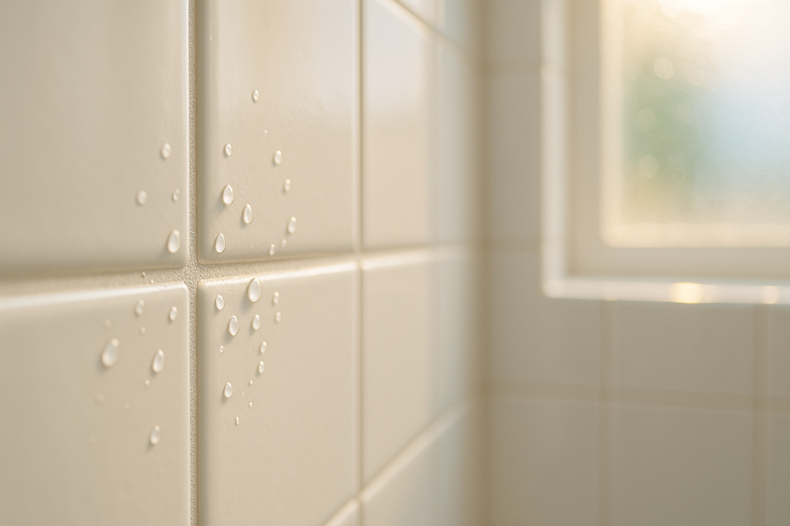 Bright white bathroom grout lines after professional cleaning in a Tampa home, showing how to clean grout effectively in Florida's humid climate